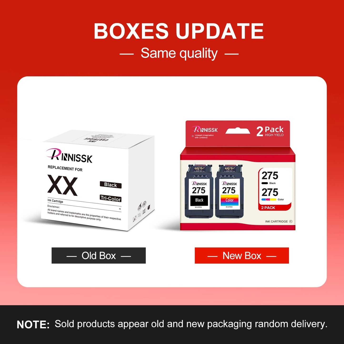 275XL Ink Cartridges for Canon Ink 275 and 276 for PIXMA TS3520 TS3522 TS3500 TR4720 TR4700 Printers (2 Pack - Black , Tri-color)