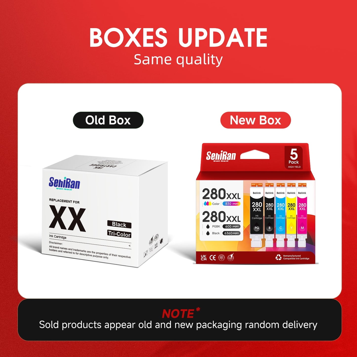 280XXL 281XXL Ink Cartridges Compatible for Canon PGI 280 XXL CLI 281 XXL Ink Cartridges for PIXMA TS8320 TS8220 TS8120 Printer (5 Pack)