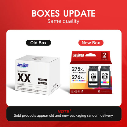 275XL Ink Cartridges Compatible for Canon ink 275 and 276 for Canon PG 275 CL276 Ink for Pixma TS3522 TS3520 TS3500 TR4722 (2 Pack)