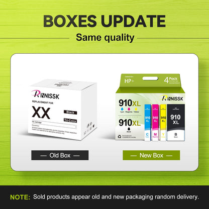 910 Ink for HP 910 Ink Cartridges Combo Pack (4-pack) Compatible for 910XL Printer Ink HP OfficeJet 8010 Ink Series
