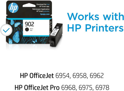 902 Black Ink Cartridge for HP 902 Ink Cartridges (1 Pack) Compatible for 902XL Ink HP OfficeJet 6958 Ink Series