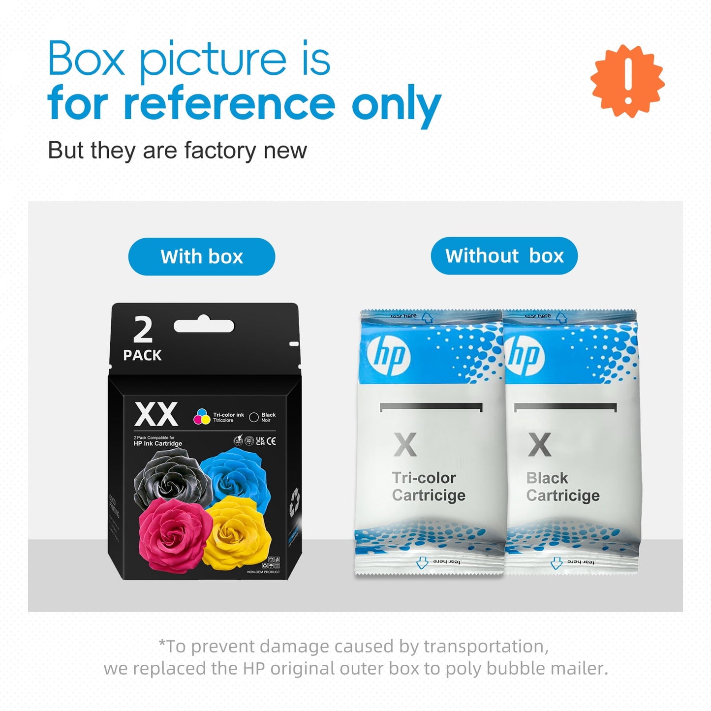65 Ink for HP 65 Ink Cartridge Black Tri-color Ink Cartridges for Compatible for HP Printers Ink 65 (2-pack)