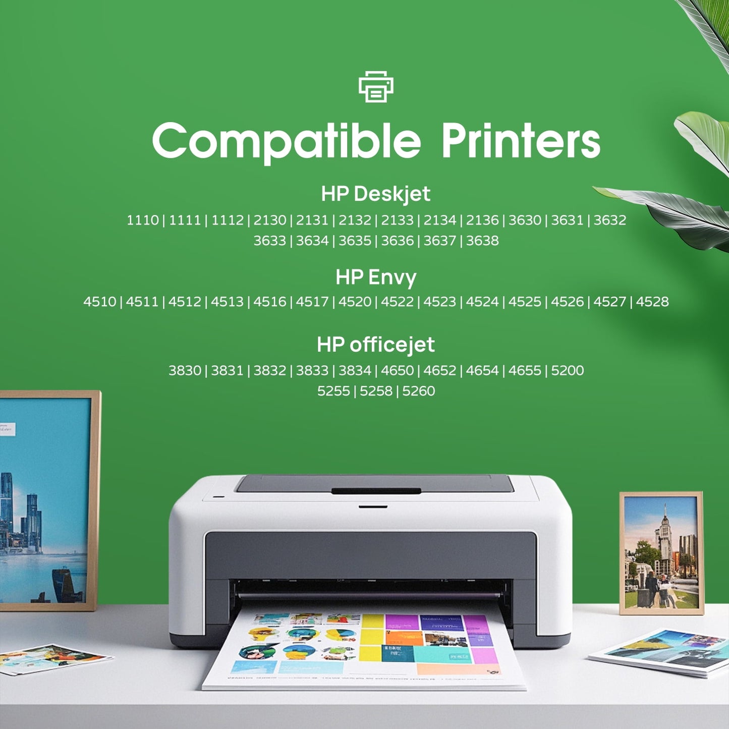 63XL 63 Ink Compatible for HP 63 Ink Cartridge Combo Pack for HP Ink 63 63XL OfficeJet 3830 4650 5255 Envy 4520  DeskJet 1112  (Black Tri-Color)