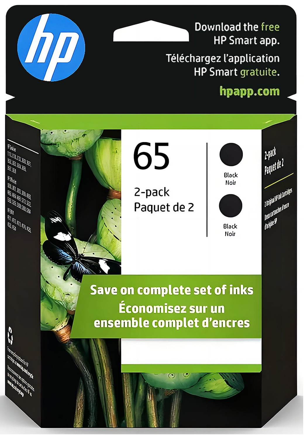 65 Ink Cartridges Compatible for HP 65 Ink Cartridge for HP Ink 65 Black Combo Printers(2 Black)