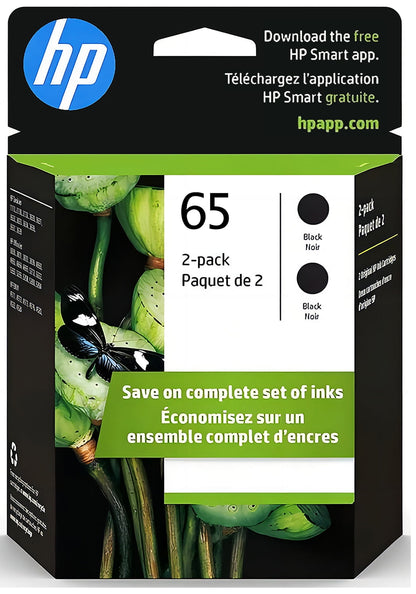 65 Ink Cartridges Compatible for HP 65 Ink Cartridge for HP Ink 65 Black Combo Printers(2 Black)