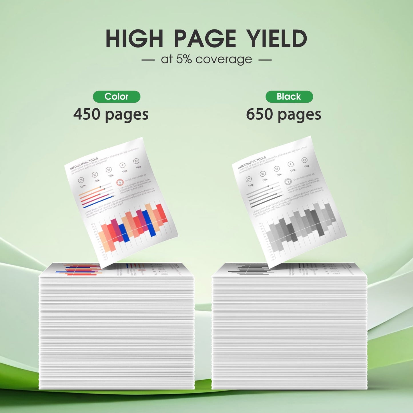 67 Black Ink Catridges Compatible for HP 67 Ink Cartridges for HP 67 Ink Black for HP Printer Ink 67 (2 Black )