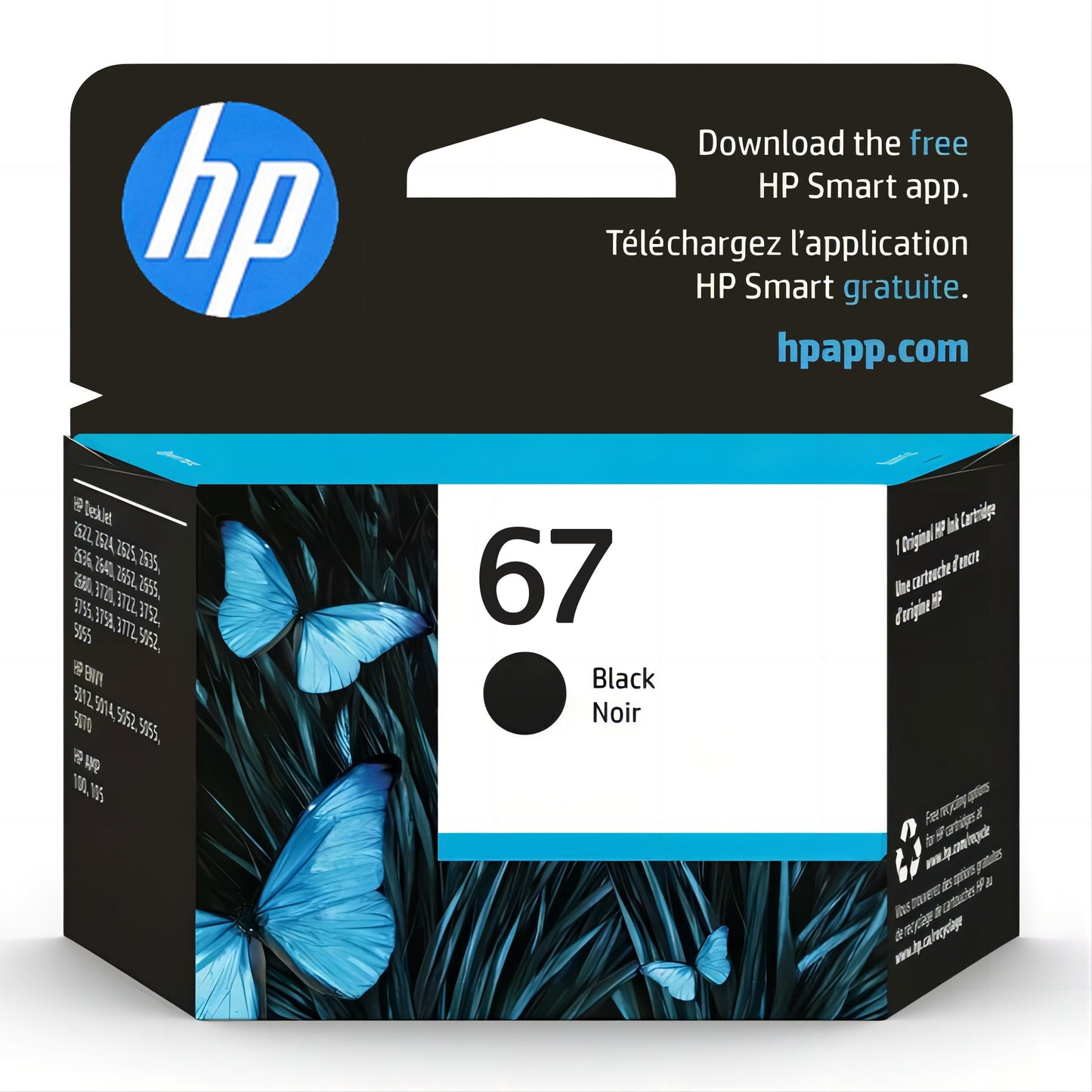 67 Black Ink Catridges Compatible for HP 67 Ink Cartridges for HP 67 Ink Black for HP Printer Ink 67 (1 Black )