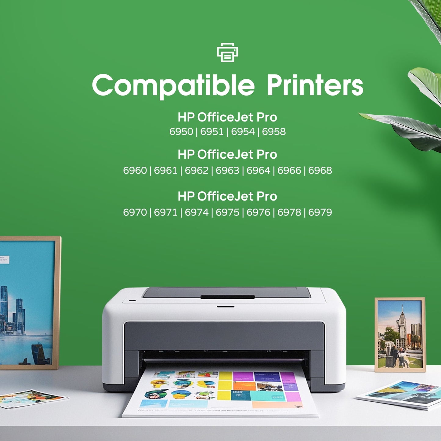 902XL Ink Cartridge Compatible for HP 902 Ink Cartrridges Combo Pack for OfficeJet Pro 6950 6958 6960 6962 Printers(Black, Cyan, Magenta, Yellow, 4 Pack)