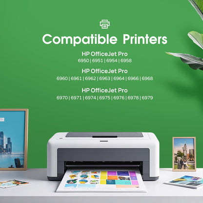 902XL Ink Cartridge Compatible for HP 902 Ink Cartrridges Combo Pack for OfficeJet Pro 6950 6958 6960 6962 Printers(Black, Cyan, Magenta, Yellow, 4 Pack)