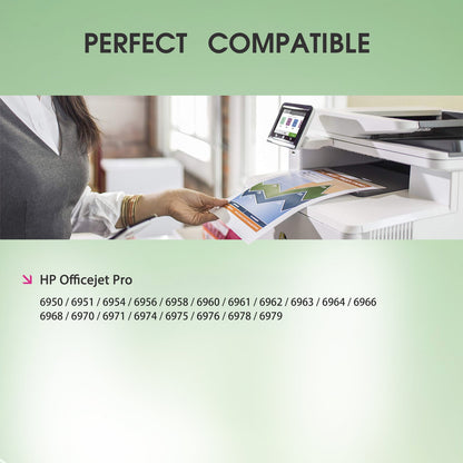 902 Black Ink Cartridge for HP 902 Ink Cartridges (1 Pack) Compatible for 902XL Ink HP OfficeJet 6958 Ink Series