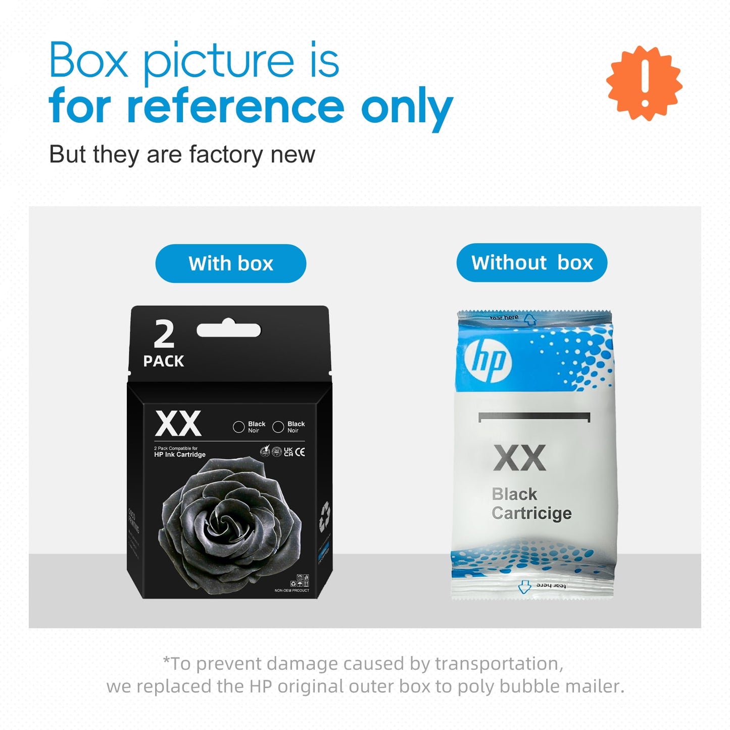 64 Black Ink Cartridges for HP 64 Ink Cartridges Combo Pack Compatible for HP Printer Ink 64 (2 Black) Printer