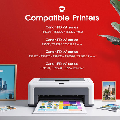 280XXL 281XXL Ink Cartridges Compatible for Canon PGI 280 XXL CLI 281 XXL Ink Cartridges for PIXMA TS8320 TS8220 TS8120 Printer (5 Pack)