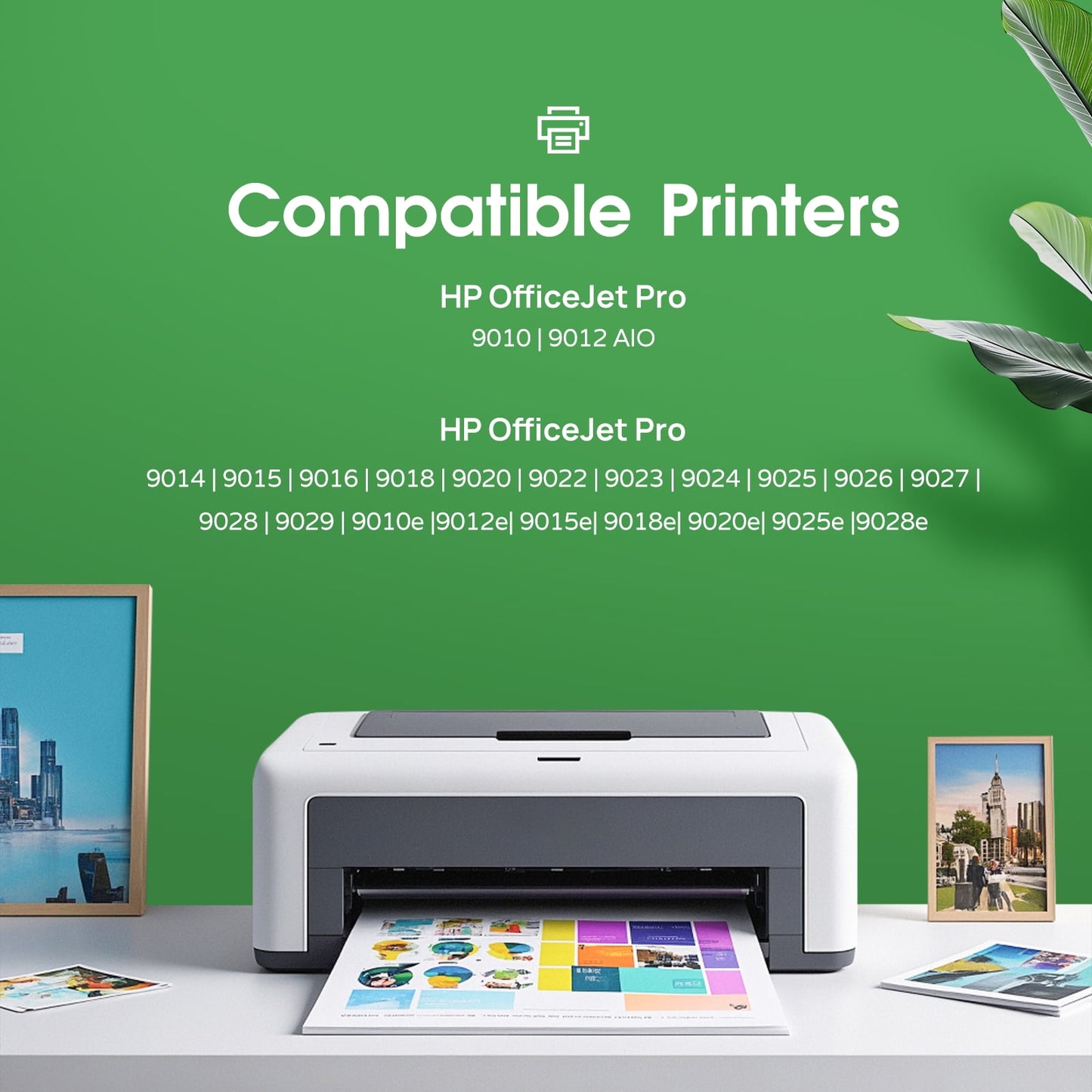 962XL Ink Cartridges Compatible for HP 962 Ink Cartridges OfficeJet Pro 9015 9025 9020 9010 9018 9012 Printer Ink-4 Pack(Black, Cyan, Magenta, Yellow)